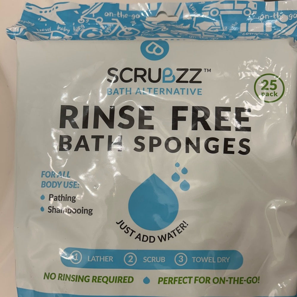 Scrubz Rinse Free Bath Sponges